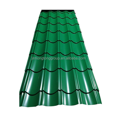 建築材料 RAL COLOR カスタム PPGI カラーコーティング 瓦解鋼屋根シート 600-1250mm 幅 屋根タイル