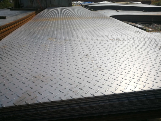 長さ 2~12m または必要に応じて ASTM A1080 A366 低軽度炭素チェック鋼板 3mm 建築用鋼チェックプレート