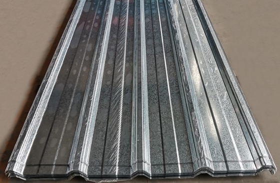 0.35*850*3.66M ガルバネスシート金属屋根 Gi 波紋鋼板 鉄板 定期的なスパンコール付き屋根 ASTM 標準
