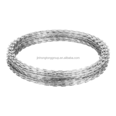 7.5cm-15cm バーブ 距離 高速道路隔離保護用のステンレス鋼刺線コイル BTO10 BTO22 BTO30 CBT60 CBT65