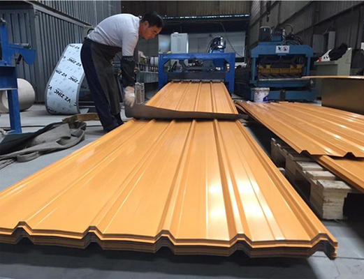 亜鉛電熱色 角型鋼屋根タイル 厚さ0.2mmから4mmの建築用PPGIコーティングシート ASTM標準