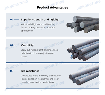 ASTM 標準 熱巻き AISI 4140/4130/1020/1045 工業加工材料用炭素鋼丸棒合金鋼棒