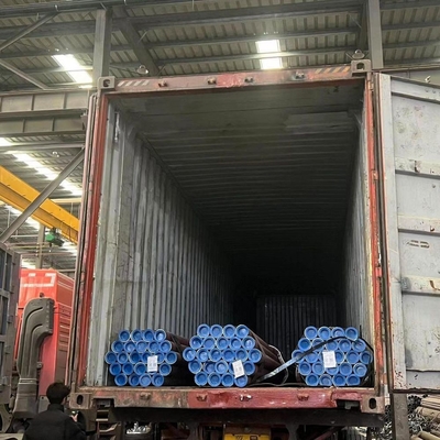 ISO9001 認定 無油 ASTM A53 無縫炭素鋼管 P235GH 管路端ベーベル 黒色塗装 4' 鋼管