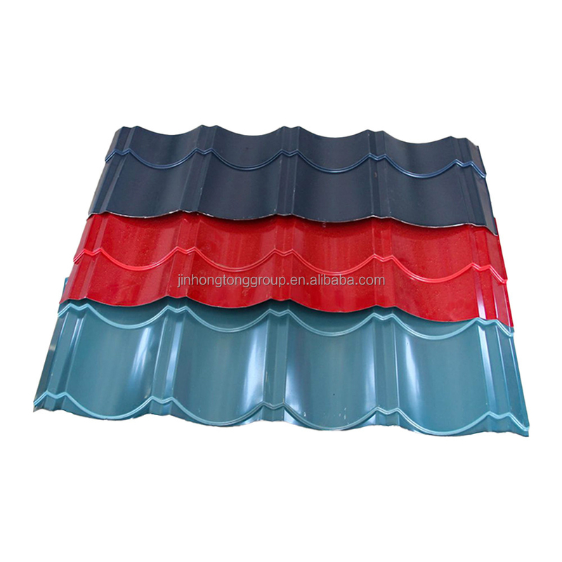 建築材料 RAL COLOR カスタム PPGI カラーコーティング 瓦解鋼屋根シート 600-1250mm 幅 屋根タイル
